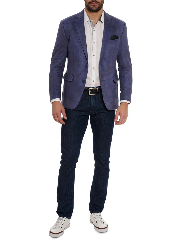 Robert Graham Blazers Men LUBRANO VELOUR BLAZER Grey