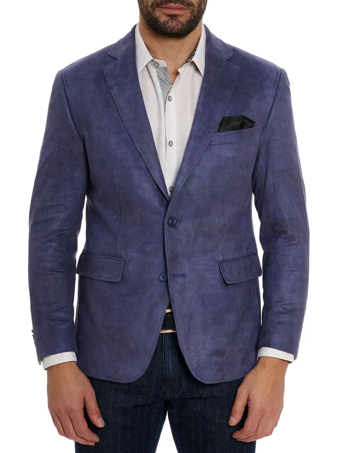 Robert Graham Blazers Men LUBRANO VELOUR BLAZER Grey