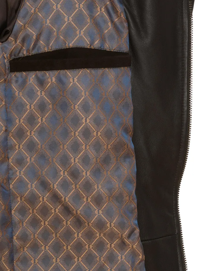 Robert Graham Blazers Men UPTOWN XVII LEATHER BLAZER Dark Brown