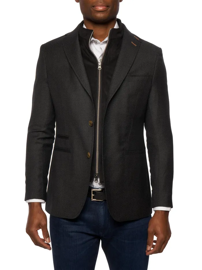 Robert Graham Blazers Men UPTOWN XX BLAZER LONG FIT Black