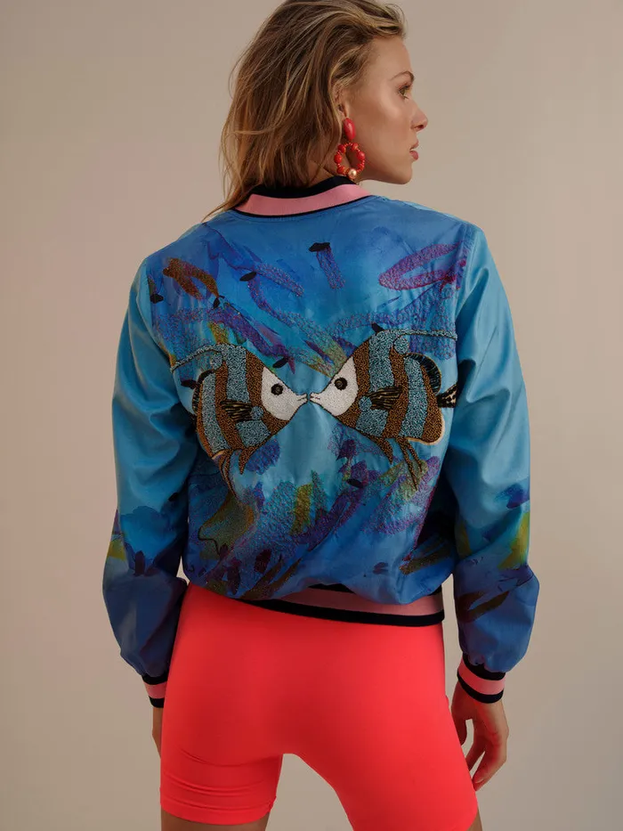 Robert Graham Jackets Women MEREDITH SILK BOMBER Multi