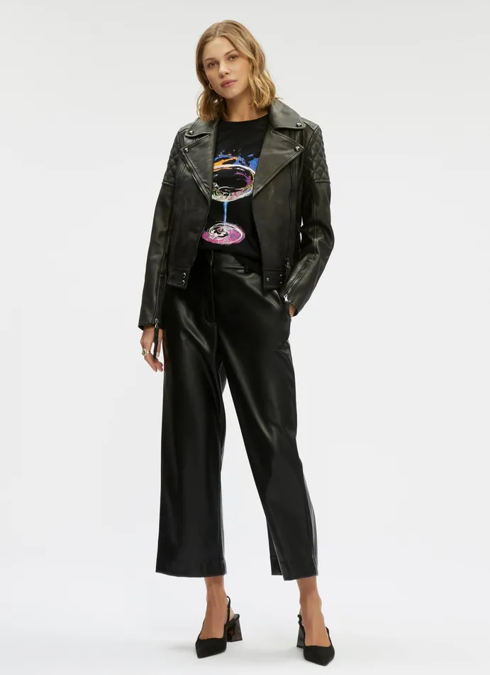 Robert Graham Jackets Women MONROE LEATHER JACKET Black