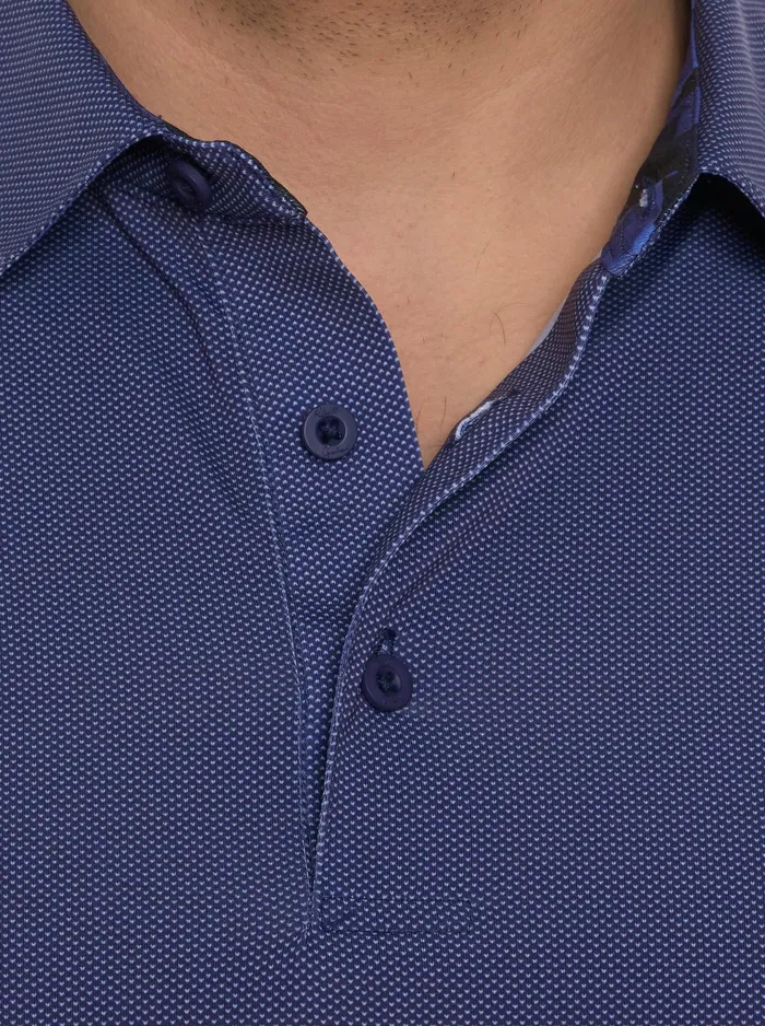 Robert Graham Long Sleeve Button Down Shirts Men ALASTOR LONG SLEEVE PERFORMANCE POLO Light Blue