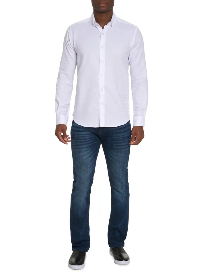 Robert Graham Long Sleeve Button Down Shirts Men AMORY LONG SLEEVE BUTTON DOWN SHIRT White
