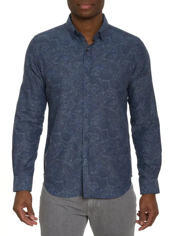 Robert Graham Long Sleeve Button Down Shirts Men AMRANI LONG SLEEVE BUTTON DOWN SHIRT Grey Robert Graham Long Sleeve Button Down Shirts Men AMRANI LONG SLEEVE BUTTON DOWN SHIRT Grey
