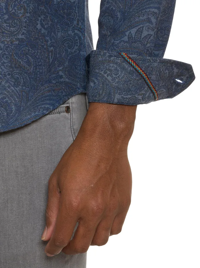 Robert Graham Long Sleeve Button Down Shirts Men AMRANI LONG SLEEVE BUTTON DOWN SHIRT Grey