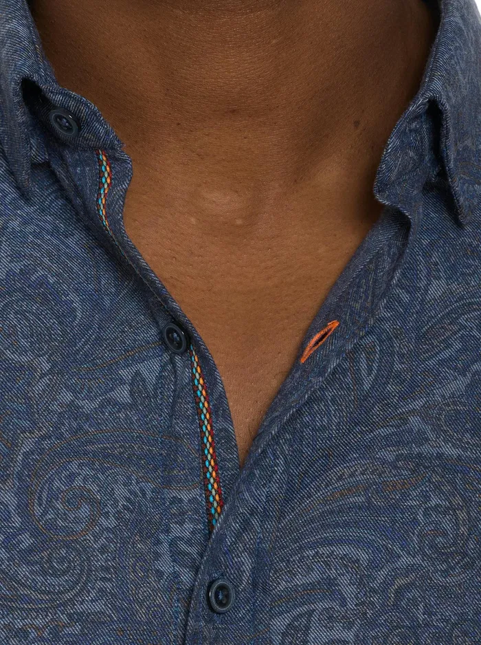 Robert Graham Long Sleeve Button Down Shirts Men AMRANI LONG SLEEVE BUTTON DOWN SHIRT Grey