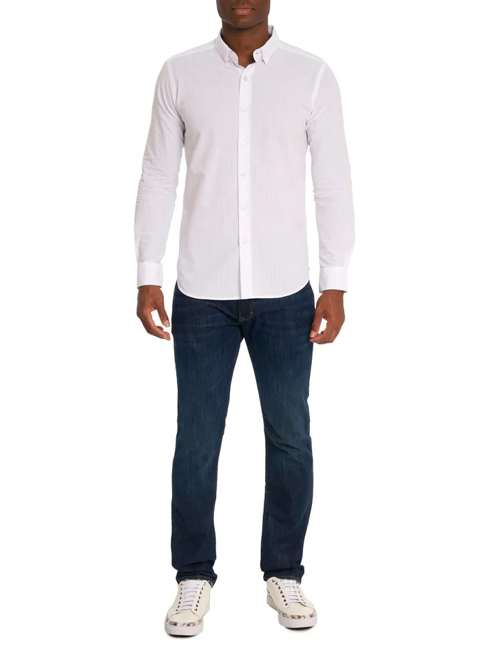 Robert Graham Long Sleeve Button Down Shirts Men ANDREWS LONG SLEEVE BUTTON DOWN SHIRT White