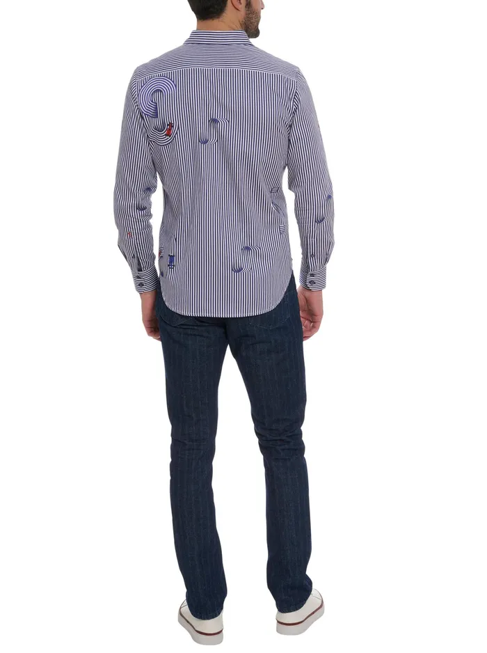 Robert Graham Long Sleeve Button Down Shirts Men CHICANE LONG SLEEVE BUTTON DOWN SHIRT White