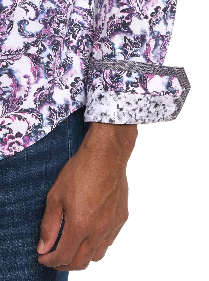 Robert Graham Long Sleeve Button Down Shirts Men CICCIO LONG SLEEVE BUTTON DOWN SHIRT BIG Wine