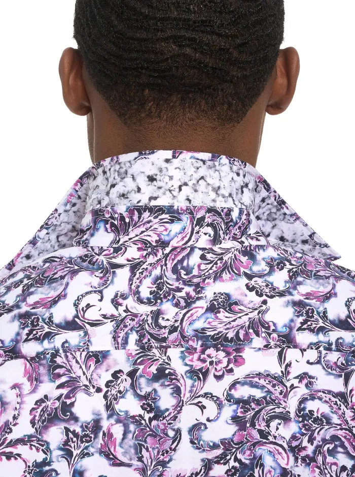 Robert Graham Long Sleeve Button Down Shirts Men CICCIO LONG SLEEVE BUTTON DOWN SHIRT BIG Wine