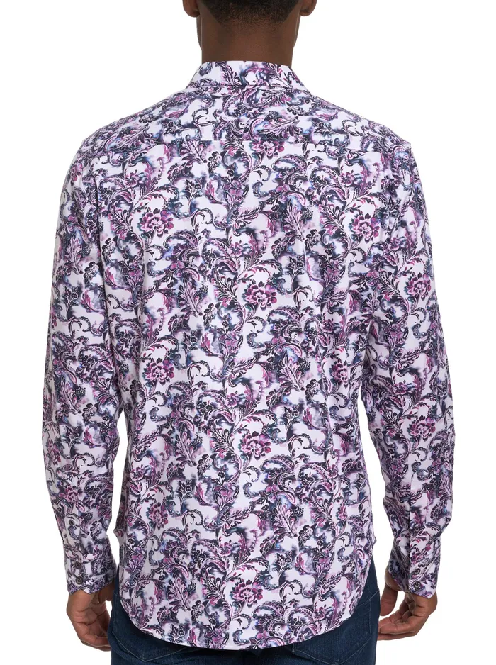 Robert Graham Long Sleeve Button Down Shirts Men CICCIO LONG SLEEVE BUTTON DOWN SHIRT BIG Wine