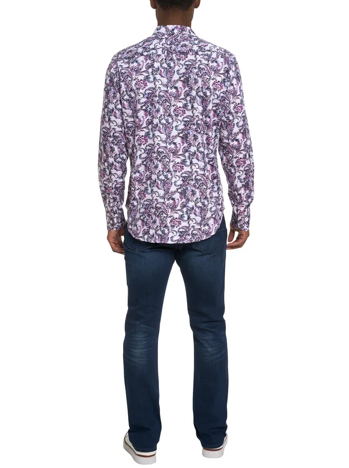 Robert Graham Long Sleeve Button Down Shirts Men CICCIO LONG SLEEVE BUTTON DOWN SHIRT BIG Wine