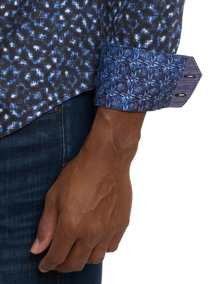 Robert Graham Long Sleeve Button Down Shirts Men CLIFTON LONG SLEEVE BUTTON DOWN SHIRT Blue