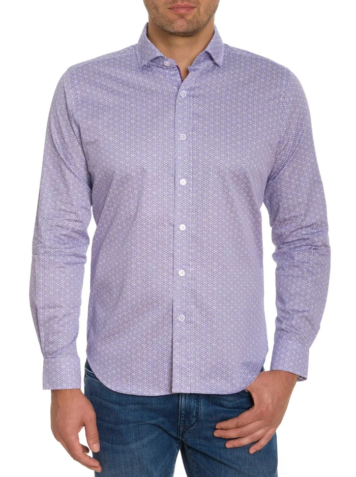 Robert Graham Long Sleeve Button Down Shirts Men COLTON LONG SLEEVE BUTTON DOWN SHIRT Lavender Robert Graham Long Sleeve Button Down Shirts Men COLTON LONG SLEEVE BUTTON DOWN SHIRT Lavender