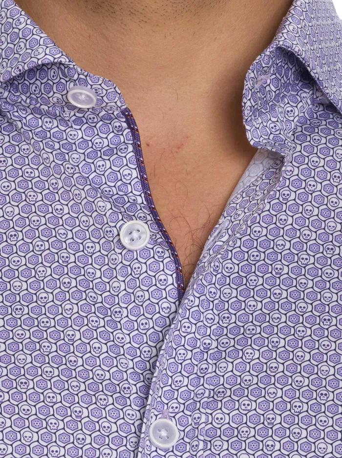 Robert Graham Long Sleeve Button Down Shirts Men COLTON LONG SLEEVE BUTTON DOWN SHIRT Lavender