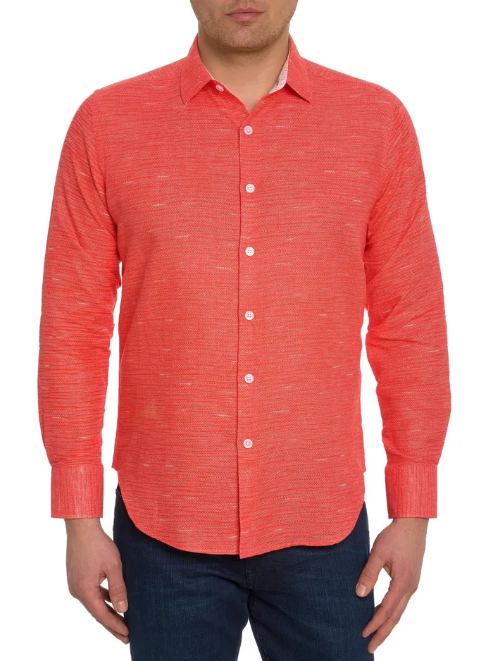 Robert Graham Long Sleeve Button Down Shirts Men DANIELS LONG SLEEVE BUTTON DOWN SHIRT Coral Robert Graham Long Sleeve Button Down Shirts Men DANIELS LONG SLEEVE BUTTON DOWN SHIRT Coral