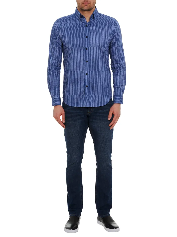 Robert Graham Long Sleeve Button Down Shirts Men DOMENIC LONG SLEEVE BUTTON DOWN SHIRT Navy