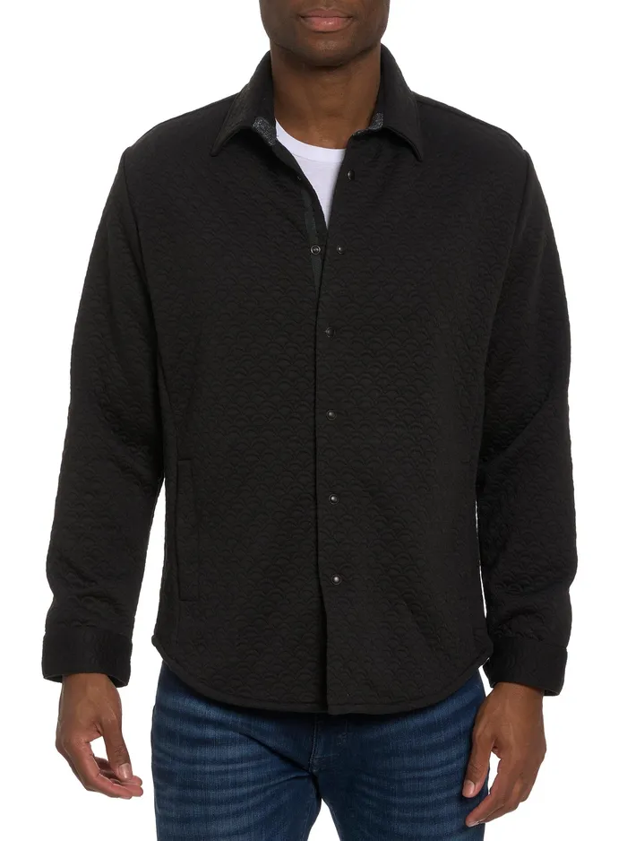 Robert Graham Long Sleeve Button Down Shirts Men DOWNEY LONG SLEEVE KNIT SHIRT Black Robert Graham Long Sleeve Button Down Shirts Men DOWNEY LONG SLEEVE KNIT SHIRT Black