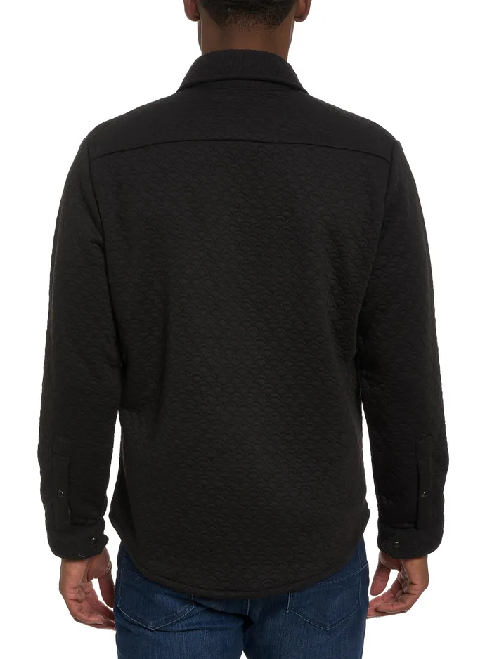 Robert Graham Long Sleeve Button Down Shirts Men DOWNEY LONG SLEEVE KNIT SHIRT Black