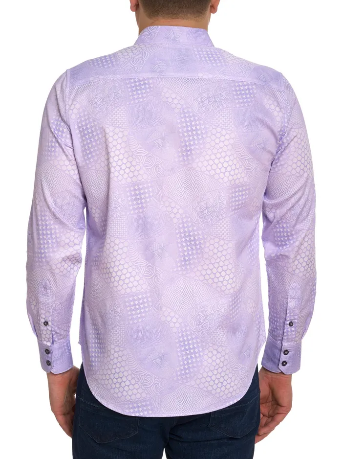 Robert Graham Long Sleeve Button Down Shirts Men EAST LAKE LONG SLEEVE BUTTON DOWN SHIRT Purple