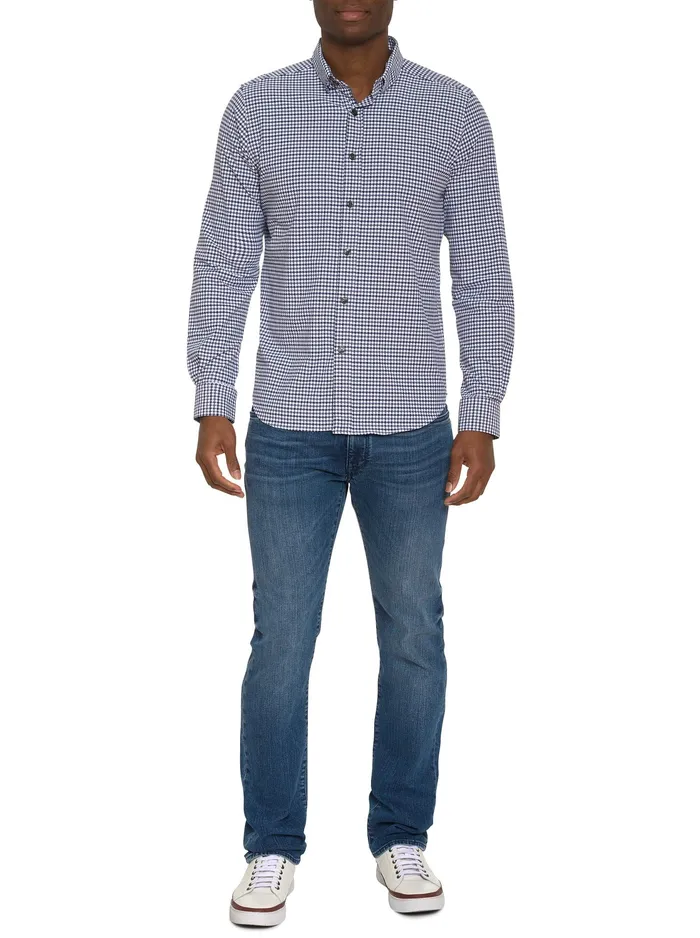 Robert Graham Long Sleeve Button Down Shirts Men FANTONI MOTION LONG SLEEVE BUTTON DOWN SHIRT Blue