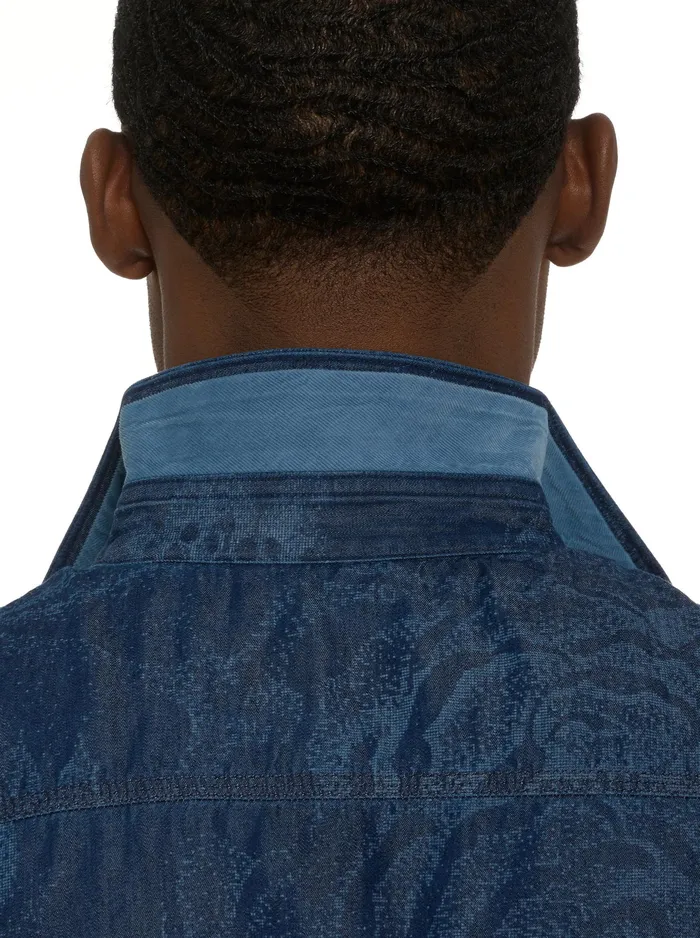 Robert Graham Long Sleeve Button Down Shirts Men FLOWER THROWER LONG SLEEVE BUTTON DOWN SHIRT Indigo