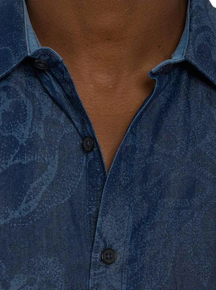 Robert Graham Long Sleeve Button Down Shirts Men FLOWER THROWER LONG SLEEVE BUTTON DOWN SHIRT Indigo