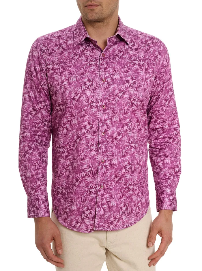 Robert Graham Long Sleeve Button Down Shirts Men GENTRY LONG SLEEVE BUTTON FRONT SHIRT Burgundy Robert Graham Long Sleeve Button Down Shirts Men GENTRY LONG SLEEVE BUTTON FRONT SHIRT Burgundy