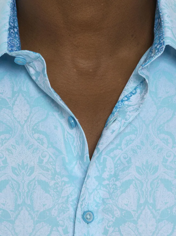 Robert Graham Long Sleeve Button Down Shirts Men HIGHLAND LONG SLEEVE BUTTON DOWN SHIRT Mint