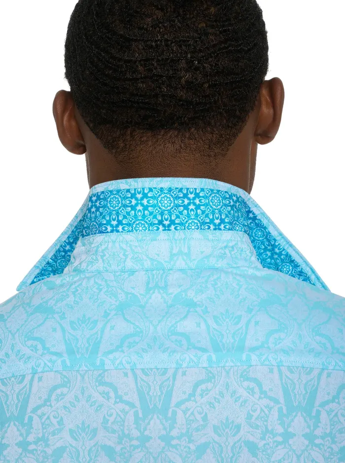 Robert Graham Long Sleeve Button Down Shirts Men HIGHLAND LONG SLEEVE BUTTON DOWN SHIRT Mint