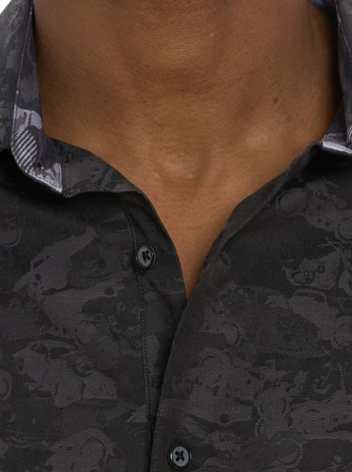 Robert Graham Long Sleeve Button Down Shirts Men JUNK YARD LONG SLEEVE BUTTON DOWN SHIRT Navy
