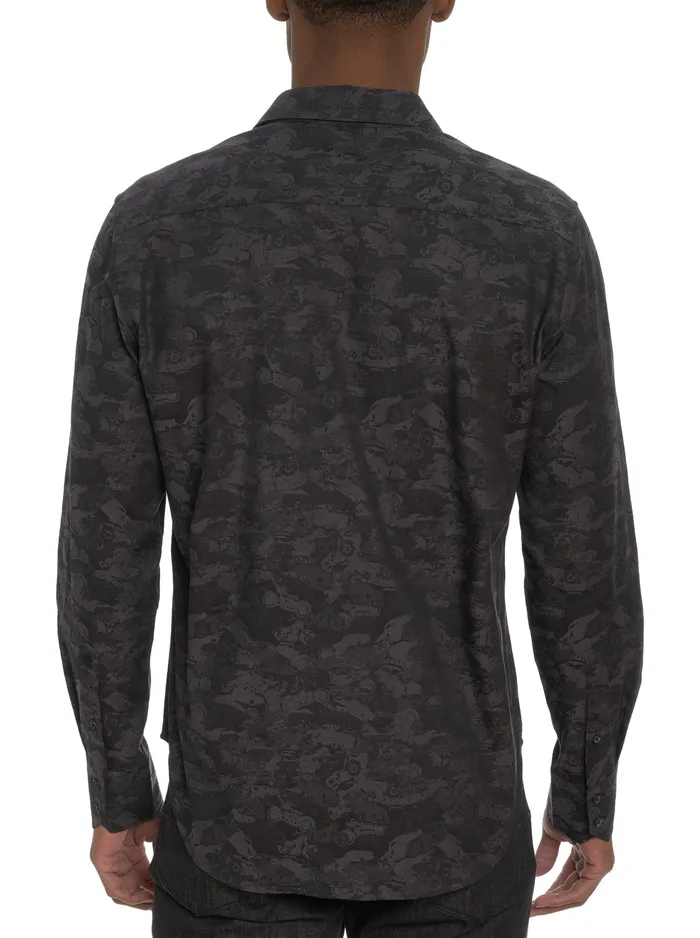Robert Graham Long Sleeve Button Down Shirts Men JUNK YARD LONG SLEEVE BUTTON DOWN SHIRT Navy