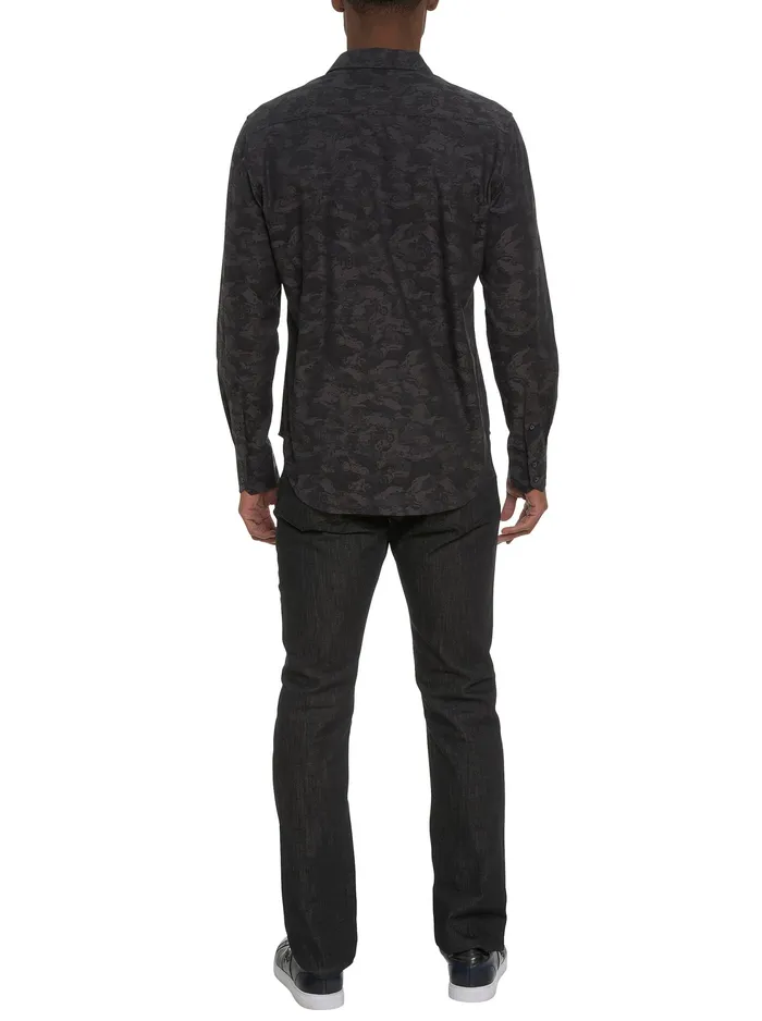 Robert Graham Long Sleeve Button Down Shirts Men JUNK YARD LONG SLEEVE BUTTON DOWN SHIRT Navy