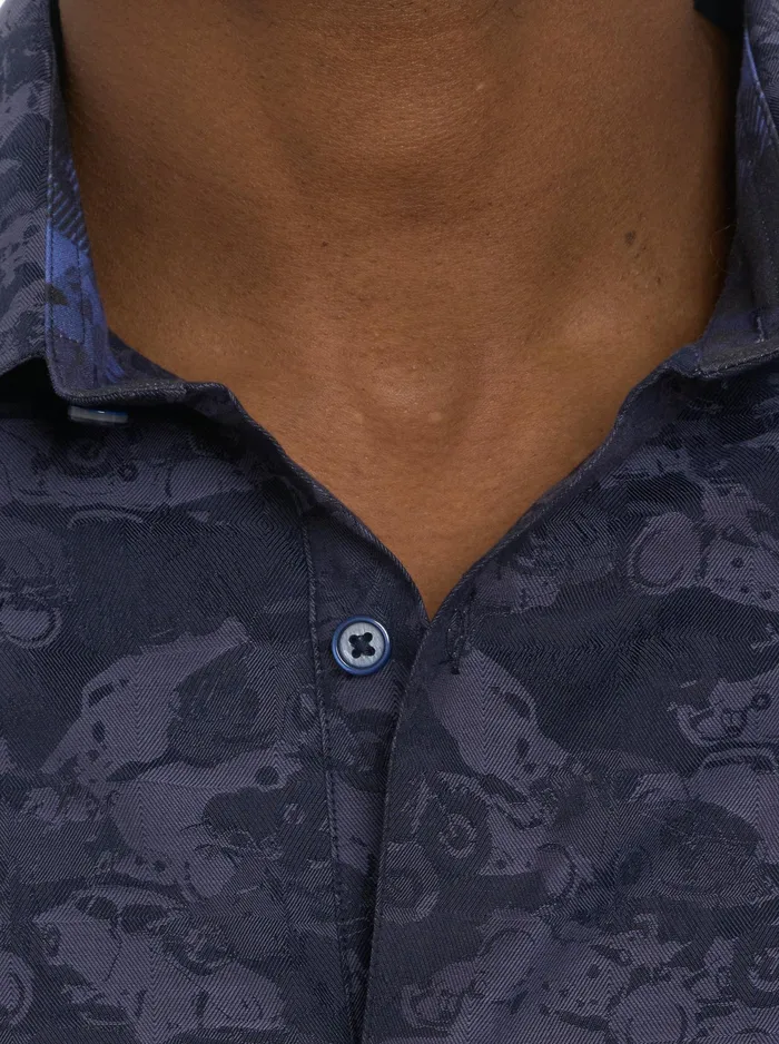 Robert Graham Long Sleeve Button Down Shirts Men JUNK YARD LONG SLEEVE BUTTON DOWN SHIRT Navy