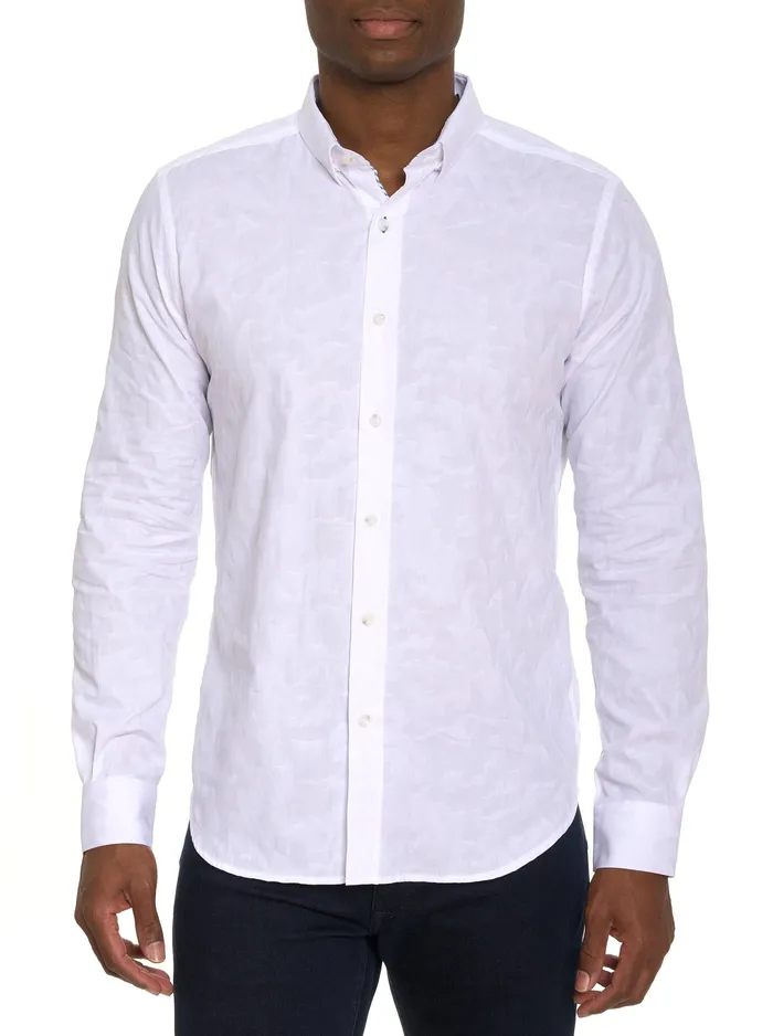 Robert Graham Long Sleeve Button Down Shirts Men KAMAL LONG SLEEVE BUTTON DOWN SHIRT White Robert Graham Long Sleeve Button Down Shirts Men KAMAL LONG SLEEVE BUTTON DOWN SHIRT White