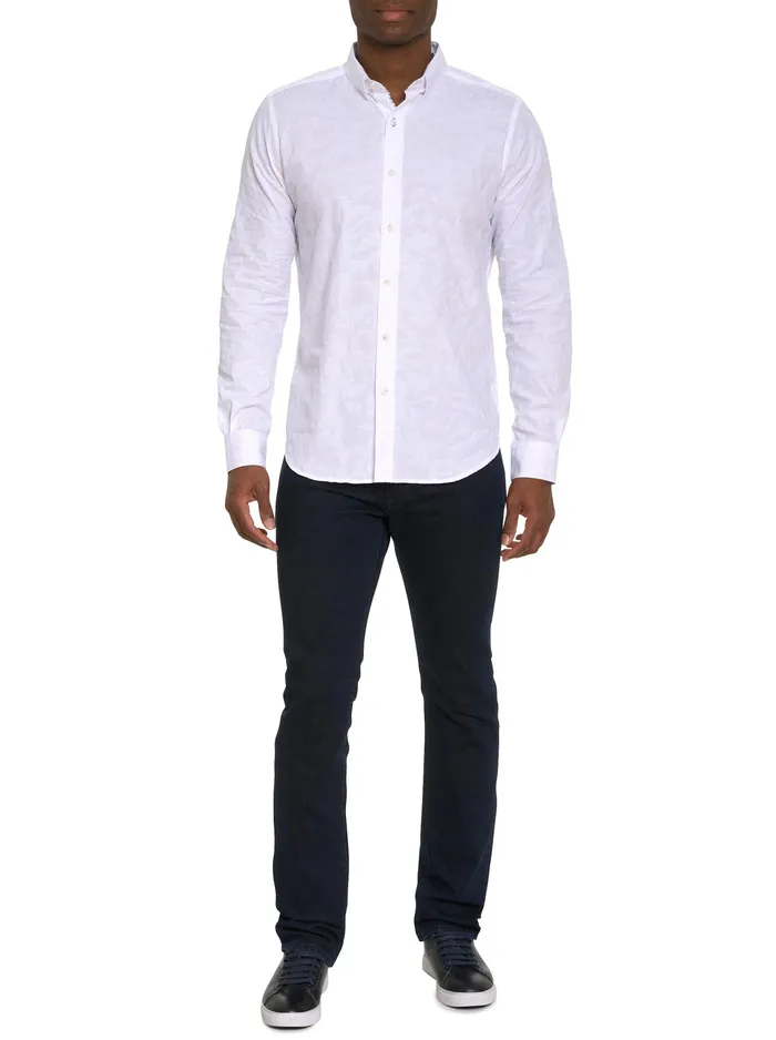 Robert Graham Long Sleeve Button Down Shirts Men KAMAL LONG SLEEVE BUTTON DOWN SHIRT White