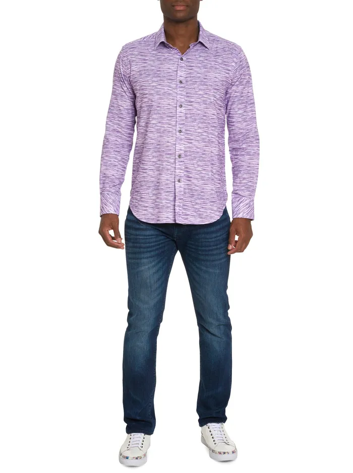 Robert Graham Long Sleeve Button Down Shirts Men LIGHT YEAR LONG SLEEVE BUTTON DOWN SHIRT Berry