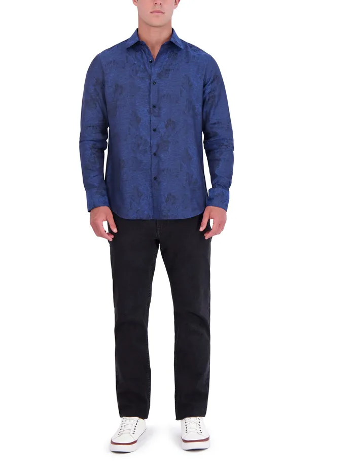 Robert Graham Long Sleeve Button Down Shirts Men LIMITED EDITION MYSTIQUE LONG SLEEVE BUTTON DOWN SHIRT Blue
