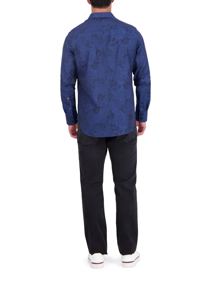 Robert Graham Long Sleeve Button Down Shirts Men LIMITED EDITION MYSTIQUE LONG SLEEVE BUTTON DOWN SHIRT Blue