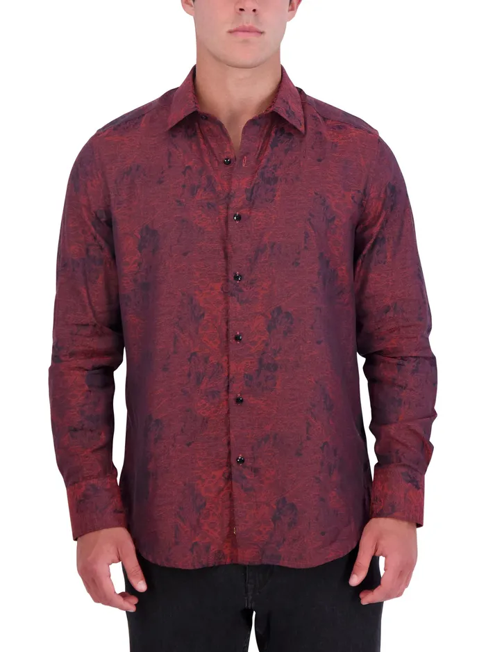 Robert Graham Long Sleeve Button Down Shirts Men LIMITED EDITION MYSTIQUE LONG SLEEVE BUTTON DOWN SHIRT Blue