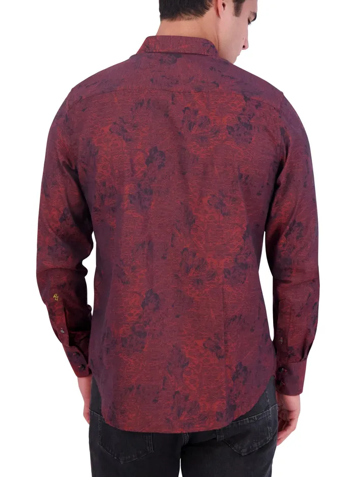 Robert Graham Long Sleeve Button Down Shirts Men LIMITED EDITION MYSTIQUE LONG SLEEVE BUTTON DOWN SHIRT Blue