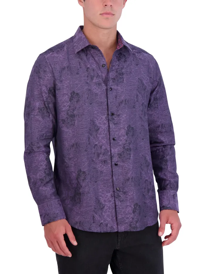 Robert Graham Long Sleeve Button Down Shirts Men LIMITED EDITION MYSTIQUE LONG SLEEVE BUTTON DOWN SHIRT Blue