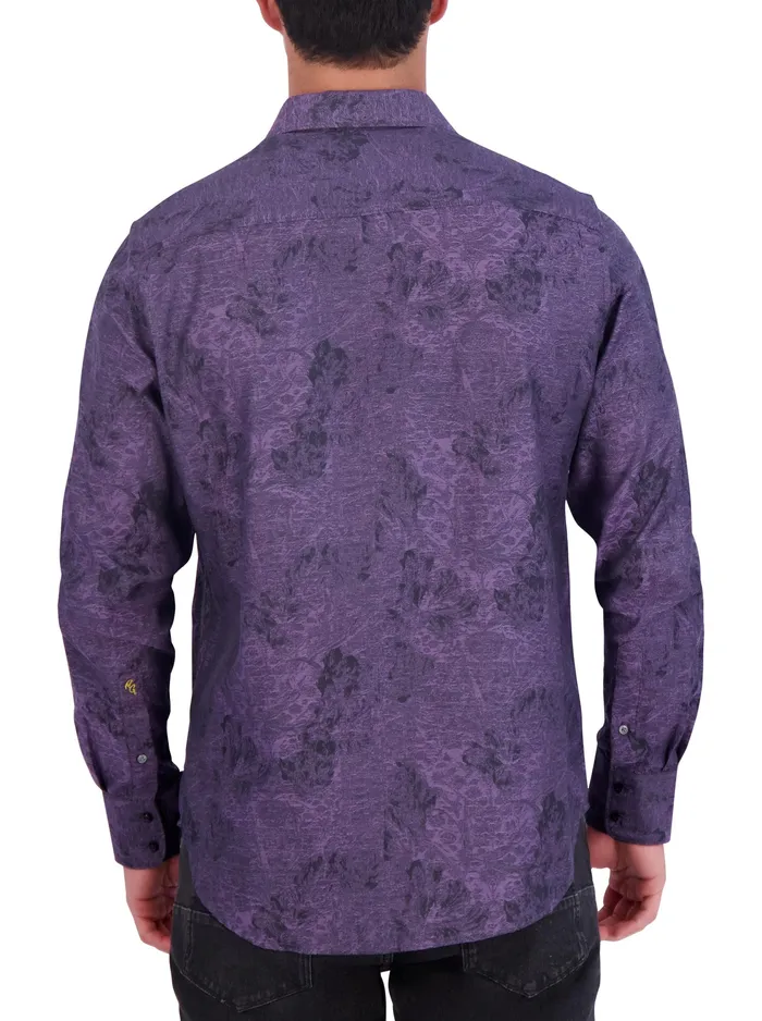 Robert Graham Long Sleeve Button Down Shirts Men LIMITED EDITION MYSTIQUE LONG SLEEVE BUTTON DOWN SHIRT Blue