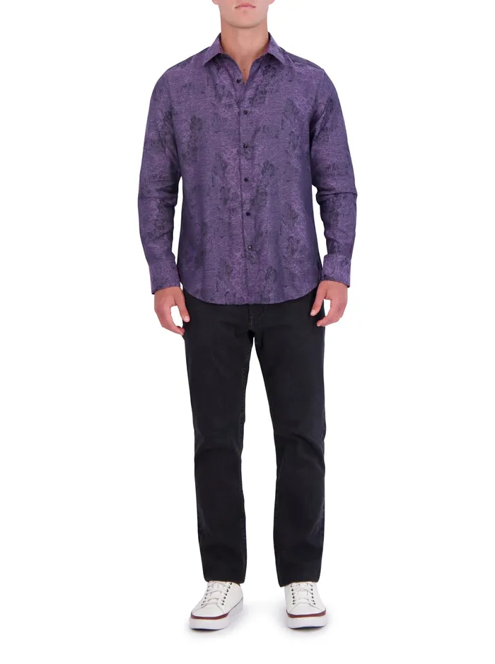 Robert Graham Long Sleeve Button Down Shirts Men LIMITED EDITION MYSTIQUE LONG SLEEVE BUTTON DOWN SHIRT Blue