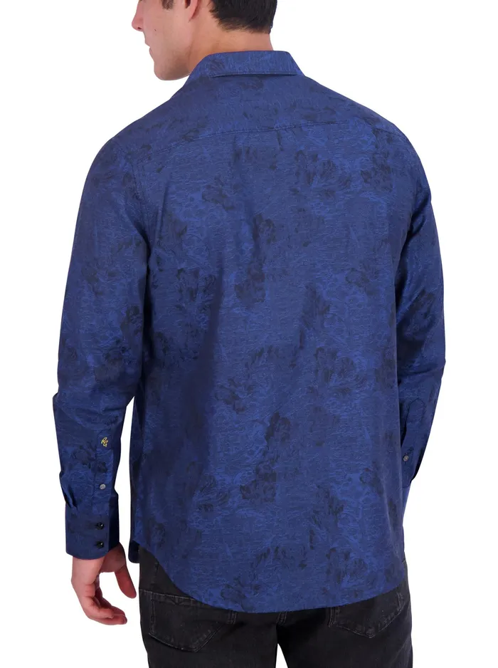 Robert Graham Long Sleeve Button Down Shirts Men LIMITED EDITION MYSTIQUE LONG SLEEVE BUTTON DOWN SHIRT Blue