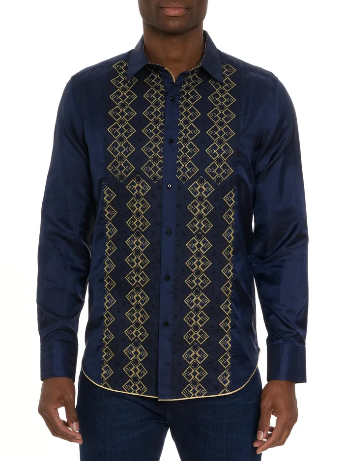 Robert Graham Long Sleeve Button Down Shirts Men LIMITED EDITION THE GOLDEN CREST LONG SLEEVE BUTTON DOWN SHIRT Multi
