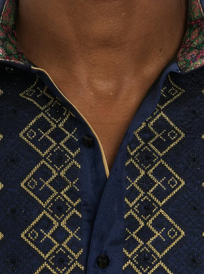 Robert Graham Long Sleeve Button Down Shirts Men LIMITED EDITION THE GOLDEN CREST LONG SLEEVE BUTTON DOWN SHIRT Multi