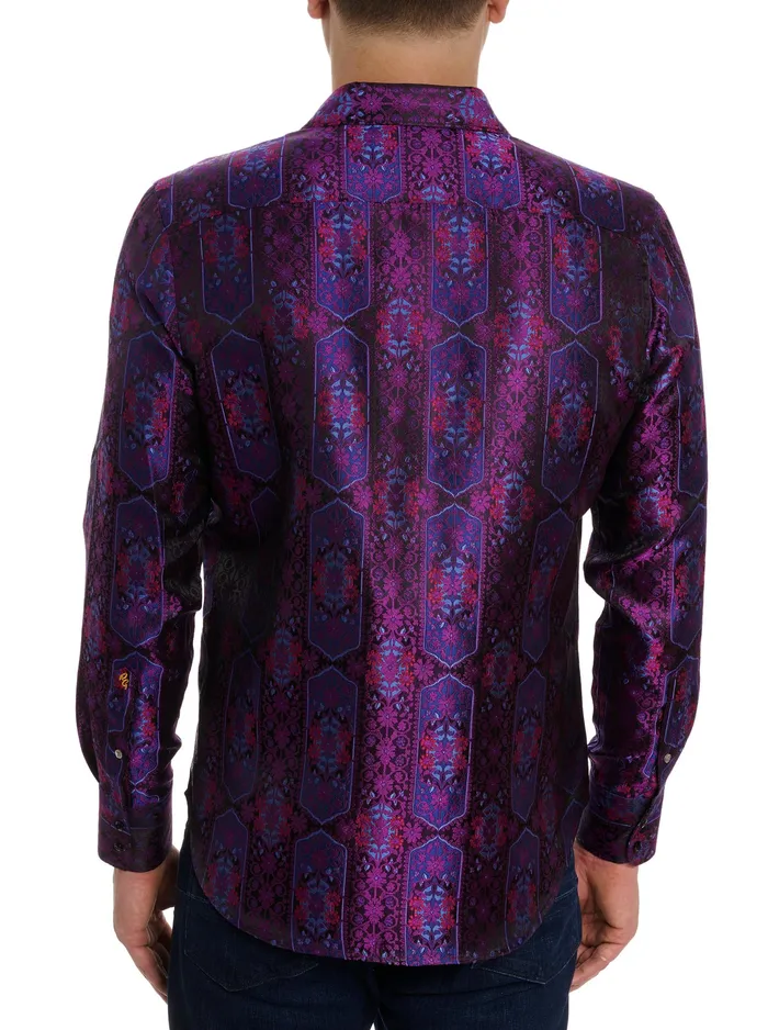 Robert Graham Long Sleeve Button Down Shirts Men LIMITED EDITION THE HIGH RENOWN BUTTON DOWN SHIRT Magenta