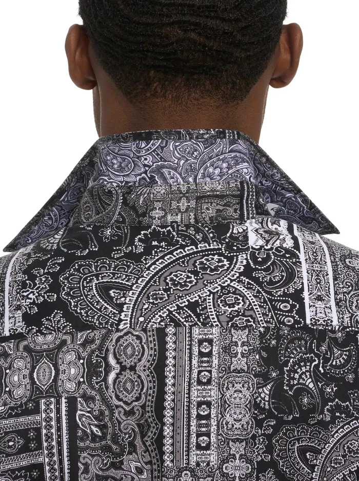 Robert Graham Long Sleeve Button Down Shirts Men LOCARNO LONG SLEEVE BUTTON DOWN SHIRT Black